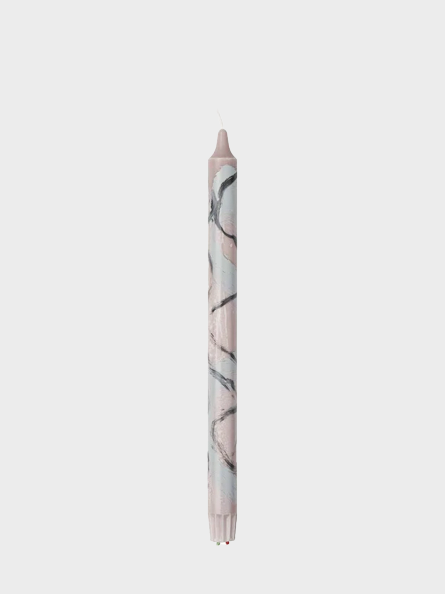 HUMDAKIN Batik Kerze - 30 cm Candle 121 Lt. Stone/Stone