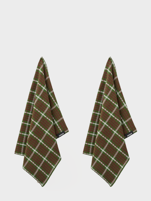 HUMDAKIN Bio Geschirrtuch - 2er Pack Organic textiles 245 Festive Forest