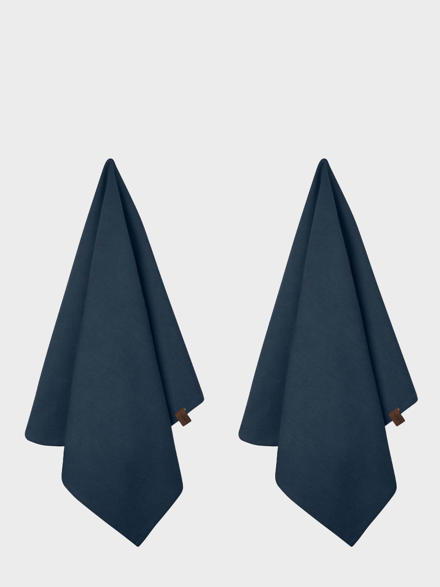 HUMDAKIN Bio Geschirrtuch - 2er Pack Organic textiles 037 Sea Blue