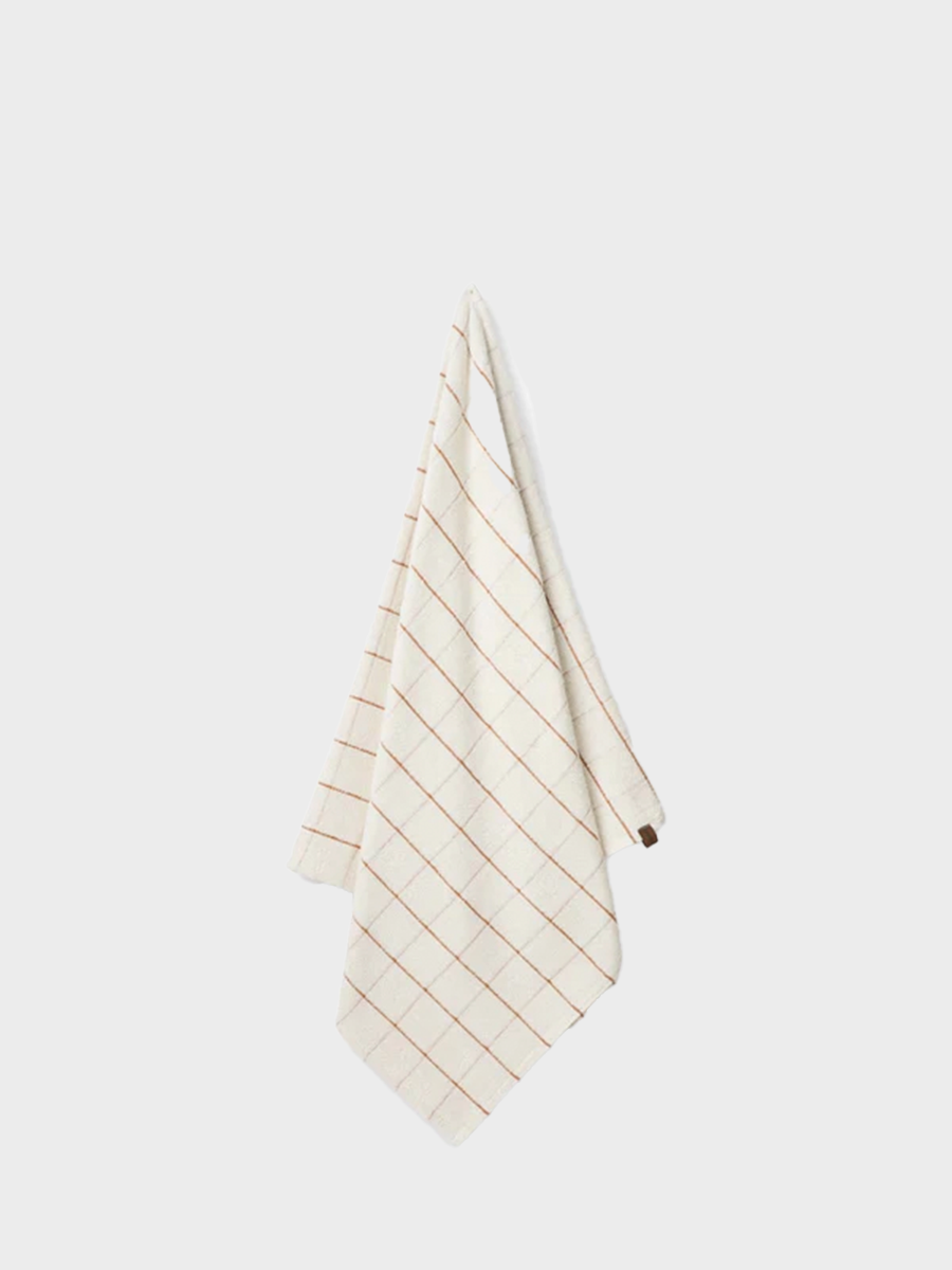 HUMDAKIN Badetuch - Terry Check Organic Textiles 101 Brown Sugar