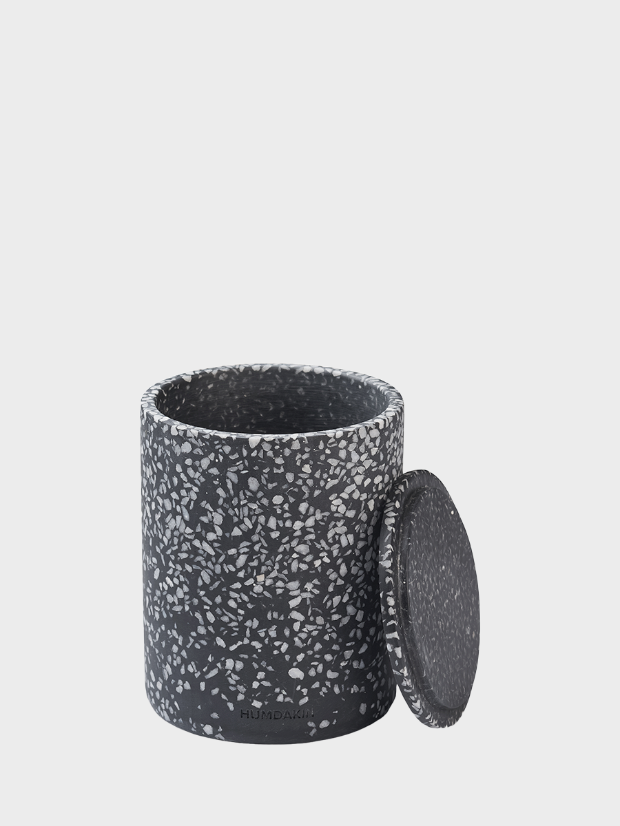 HUMDAKIN Bologna - Terrazzo Vase w. Lid Terrazzo 115 Black