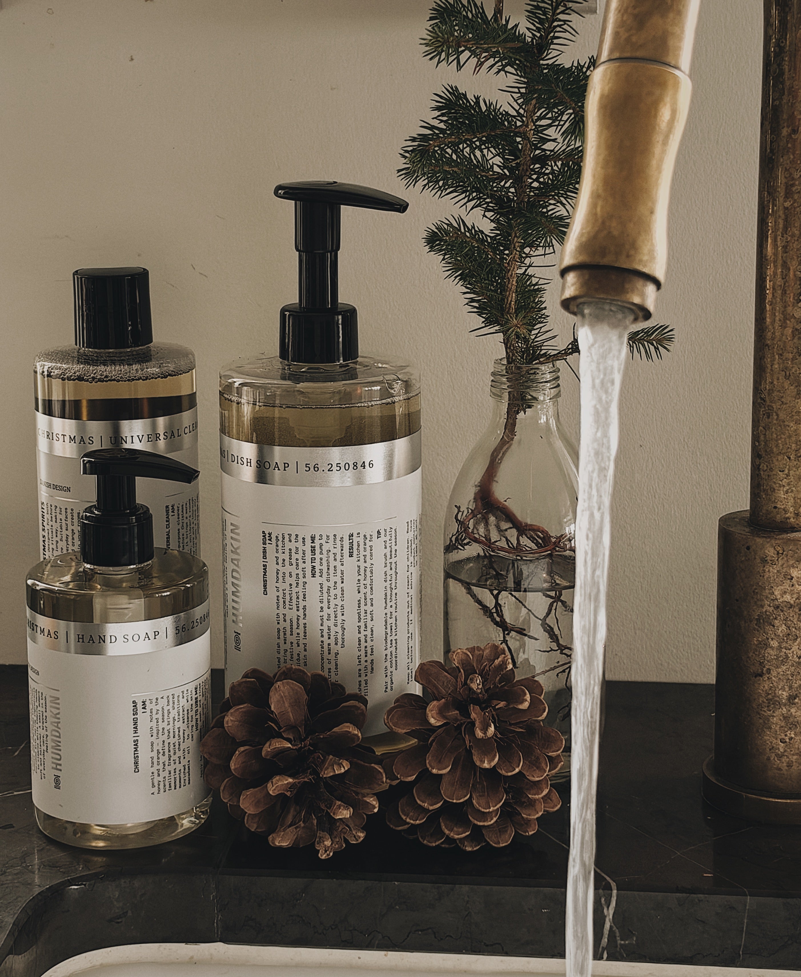 HUMDAKIN Christmas Dish Soap - Honey & Christmas Spices Cleaning