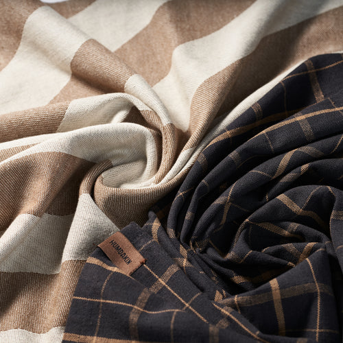 HUMDAKIN Geschirrtuch - Recycelte Baumwoll - 2er Pack Organic Textiles 204 Brown Plaid
