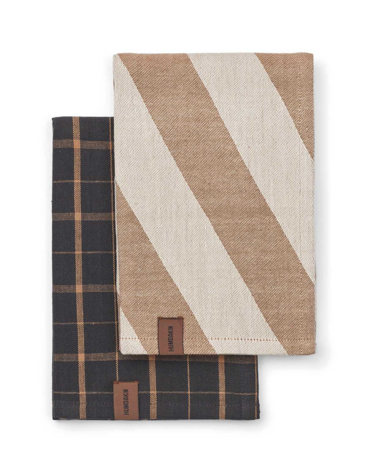 HUMDAKIN Geschirrtuch - Recycelte Baumwoll - 2er Pack Organic Textiles 205 Beige Candy