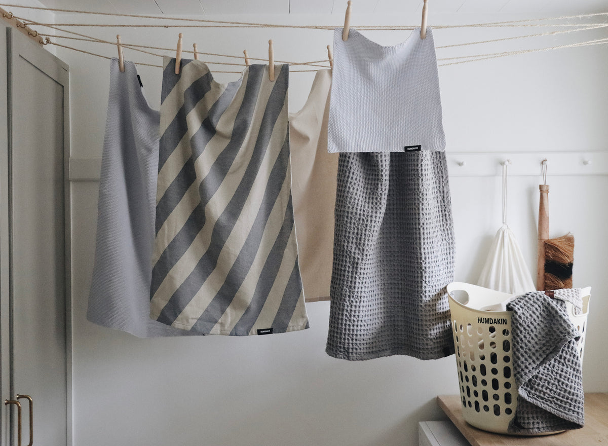 HUMDAKIN Geschirrtuch - Recycelte Baumwoll - 2er Pack Organic Textiles 225 Blue Candy