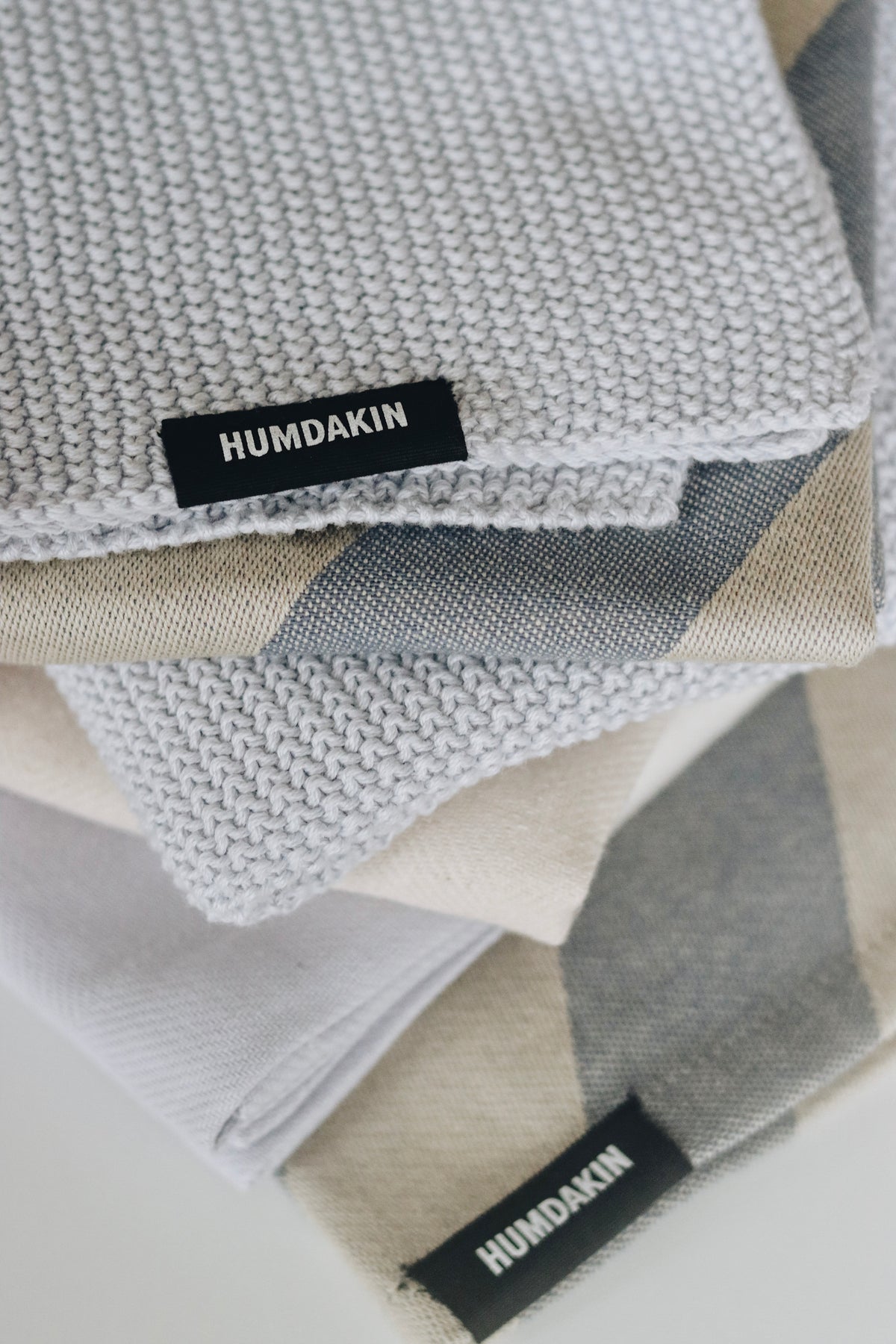 HUMDAKIN Geschirrtuch - Recycelte Baumwoll - 2er Pack Organic Textiles 225 Blue Candy