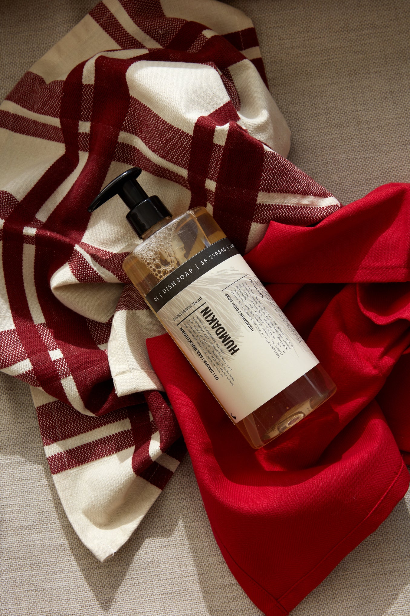 HUMDAKIN Geschirrtuch - rotkariert Organic textiles 00 Neutral/No color
