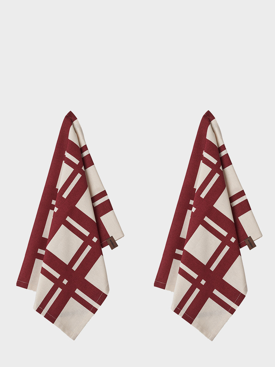HUMDAKIN Geschirrtuch - rotkariert Organic textiles 00 Neutral/No color