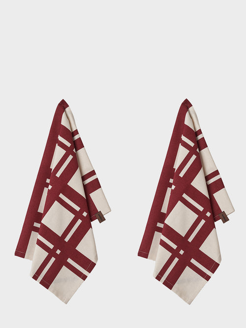 HUMDAKIN Geschirrtuch - rotkariert Organic textiles 00 Neutral/No color