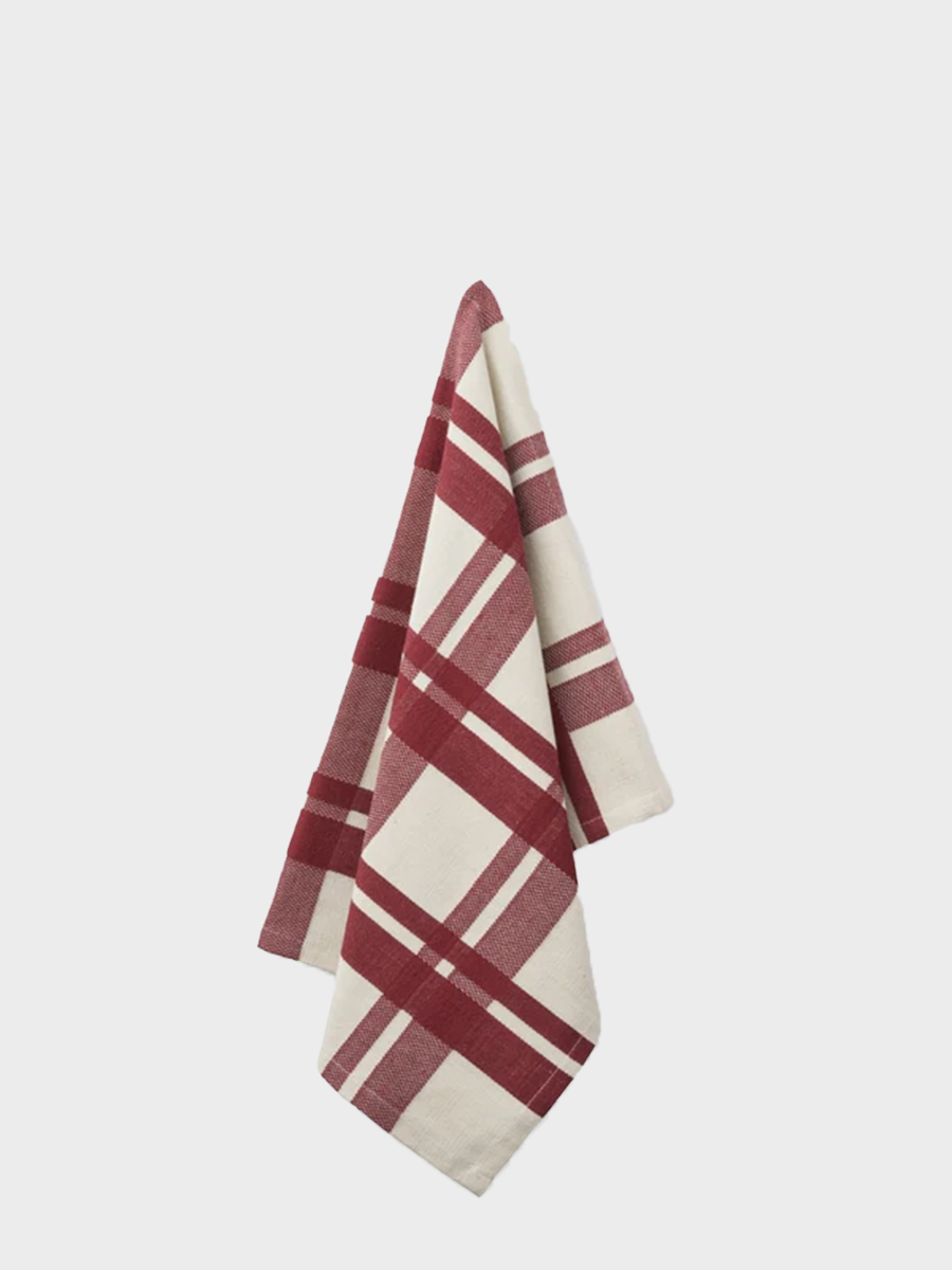 HUMDAKIN Geschirrtuch - rotkariert Organic textiles