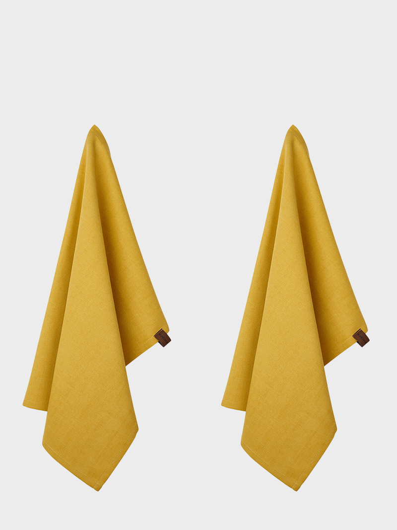 HUMDAKIN Geschirrtuch 2er-Packung Organic textiles 08 Yellow Fall