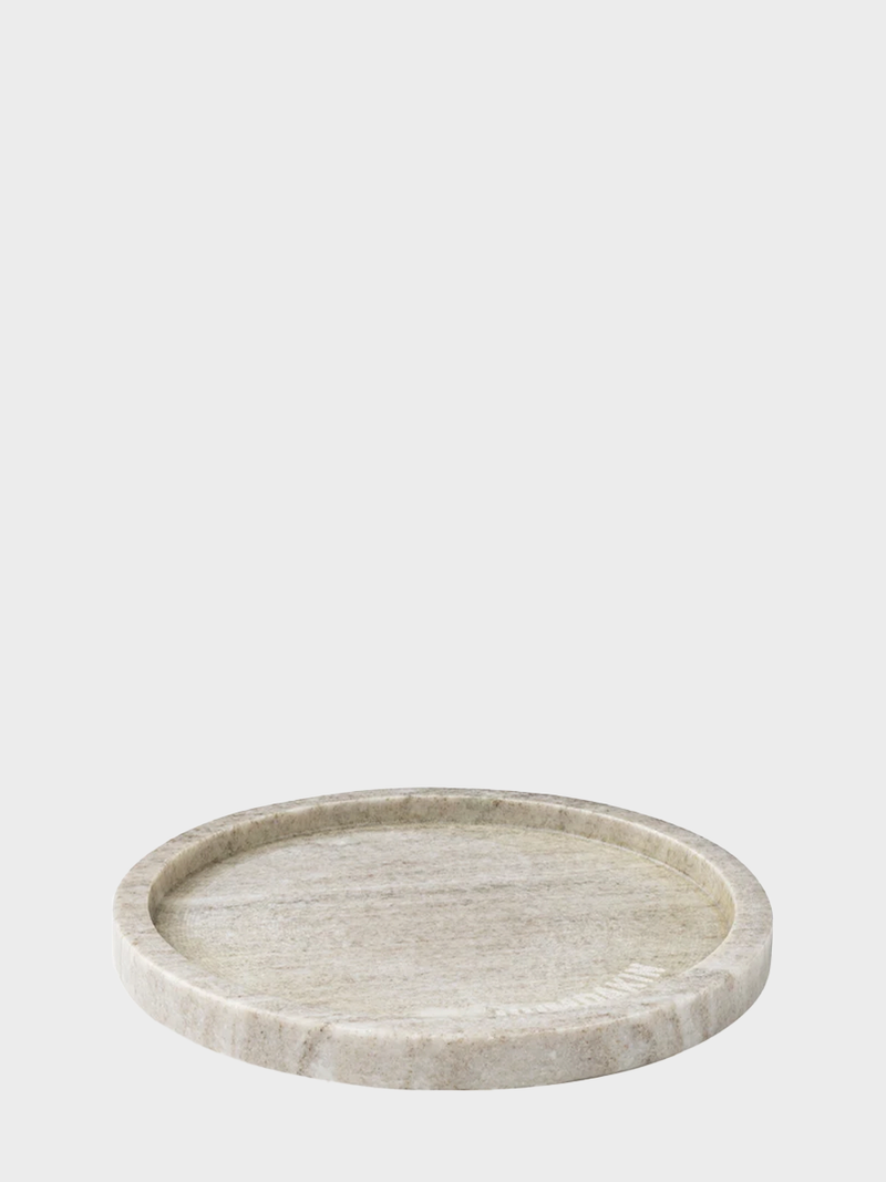 HUMDAKIN Marble Tray - Round Marble 119 Brown