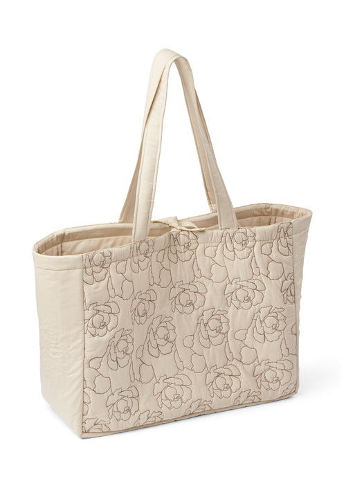 HUMDAKIN Maxi Tote Bag Bag 231 Light Stone - Peony Quilt