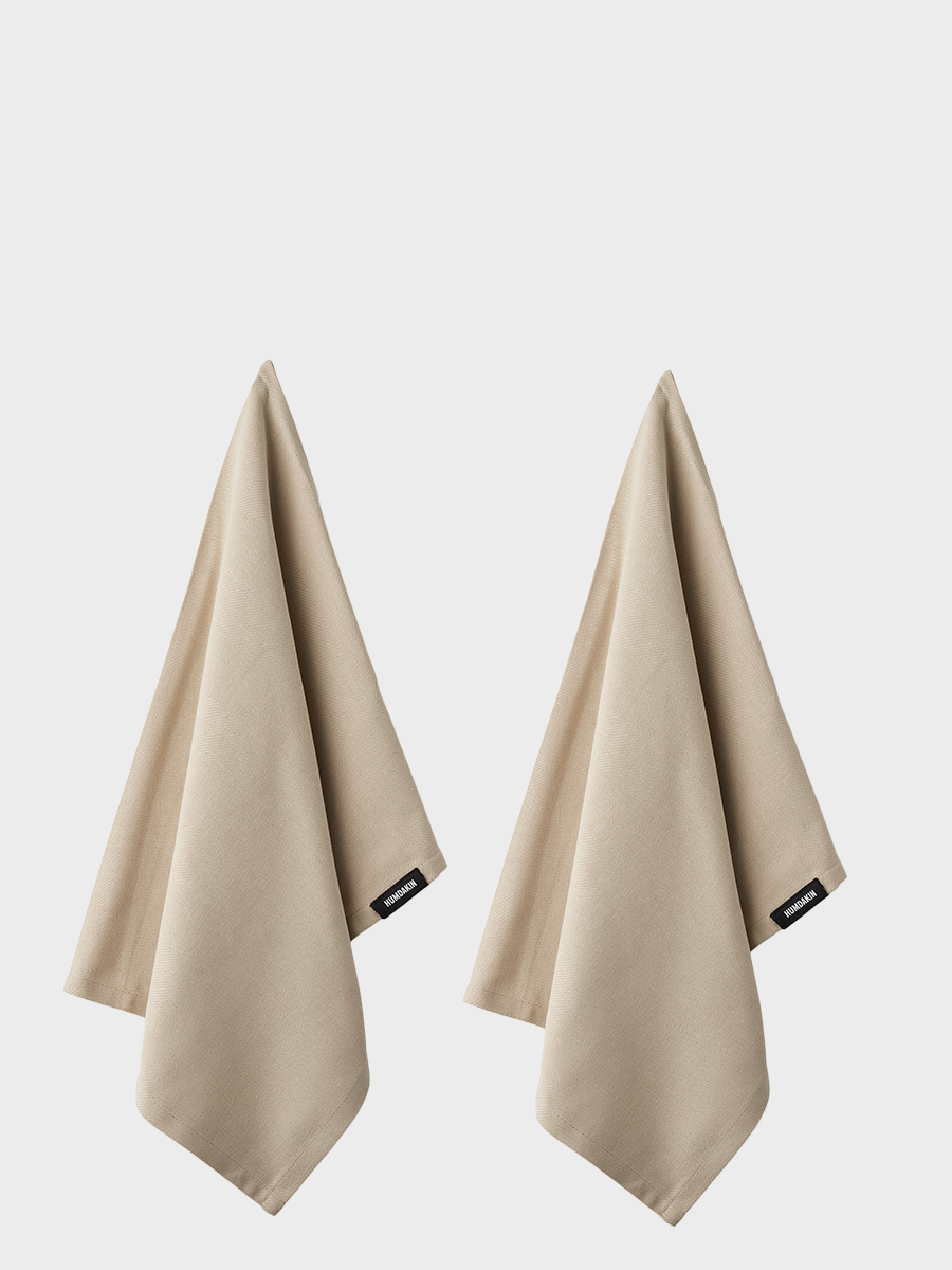 HUMDAKIN Bio Geschirrtuch - 2er Pack Organic textiles 01 Light Stone