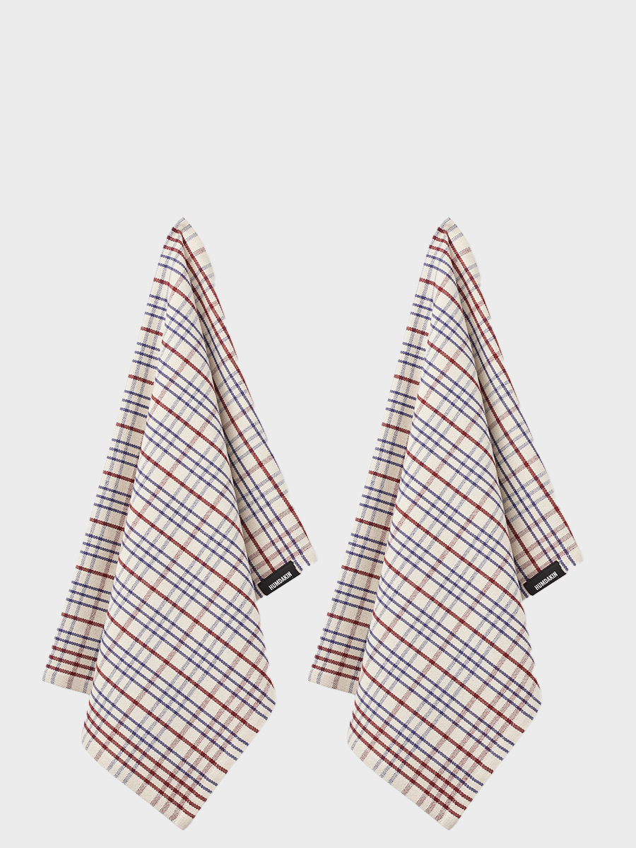 HUMDAKIN Bio Geschirrtuch - 2er Pack Organic textiles 233 Checkered Race