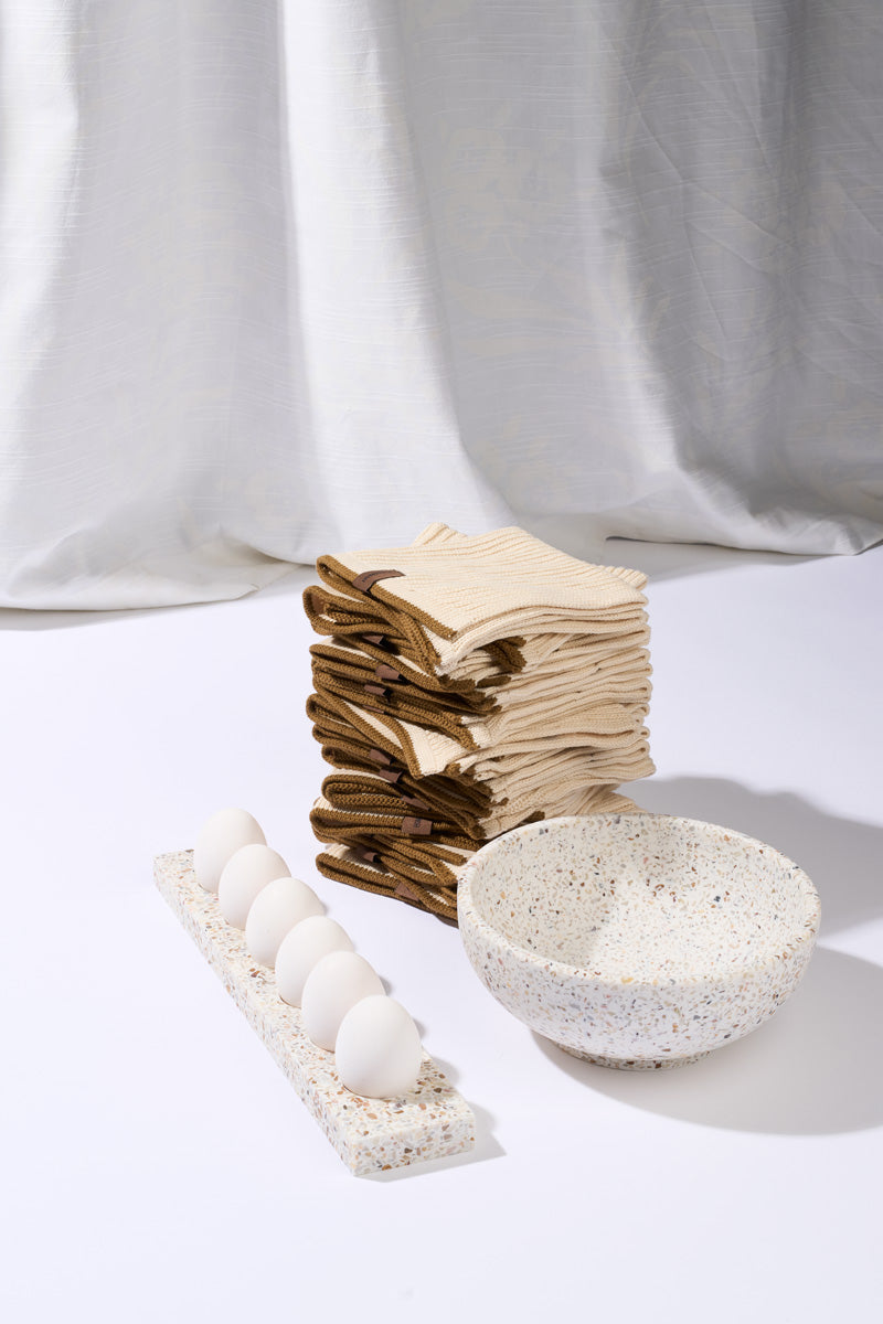 HUMDAKIN Spültuch - Gerippt - 2er-Pack Organic textiles 122 Shell/Sunset