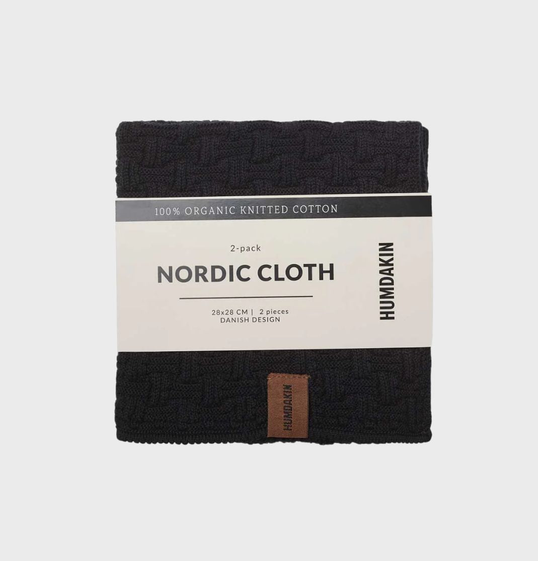 HUMDAKIN Spültuch - Nordic - 2-Pack Organic textiles 020 Coal