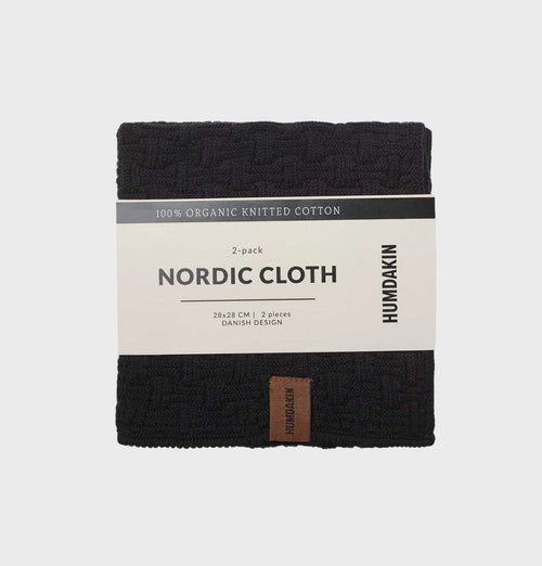 HUMDAKIN Spültuch - Nordic - 2-Pack Organic textiles 020 Coal