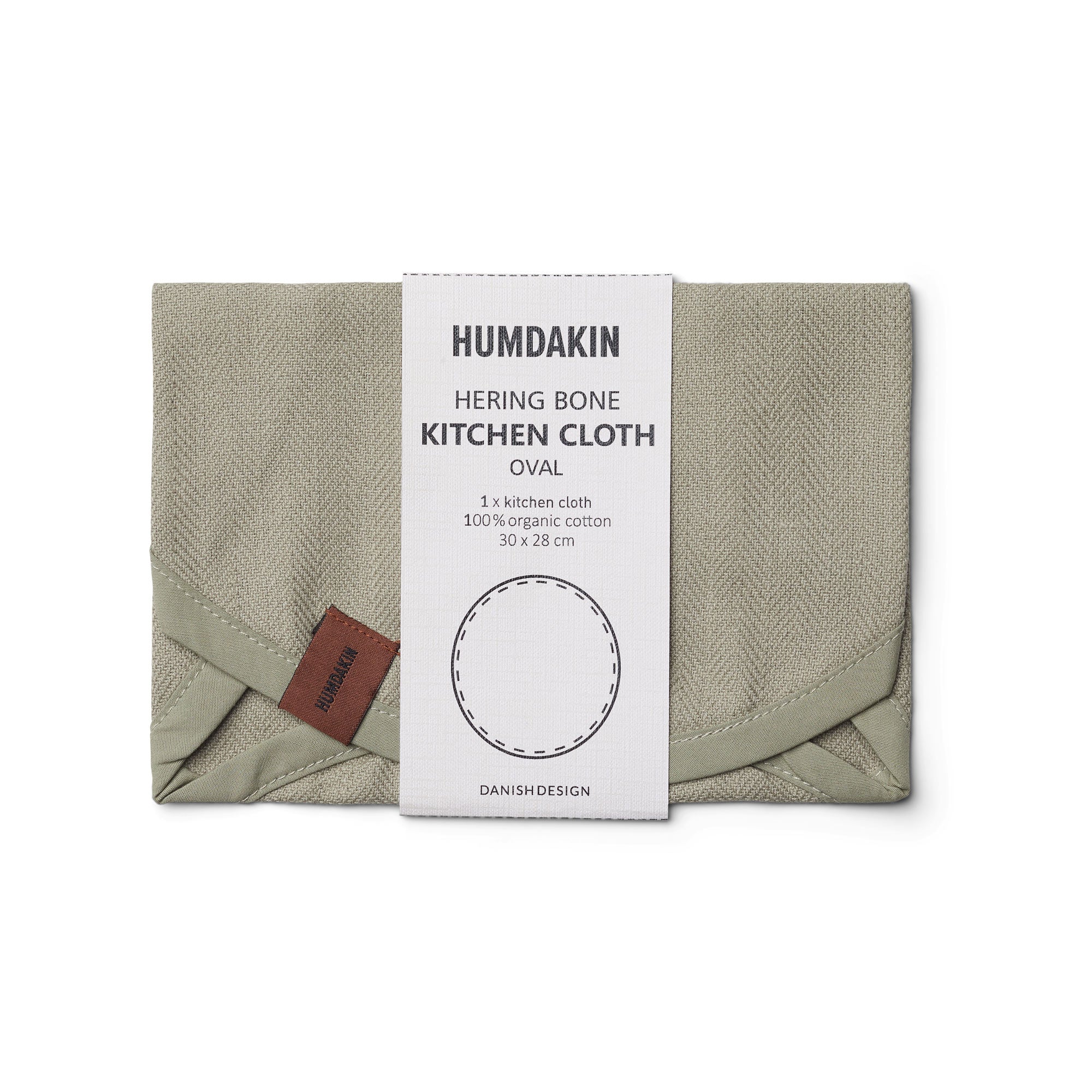 HUMDAKIN Oval Kitchen Cloth Organic textiles 026 Oak