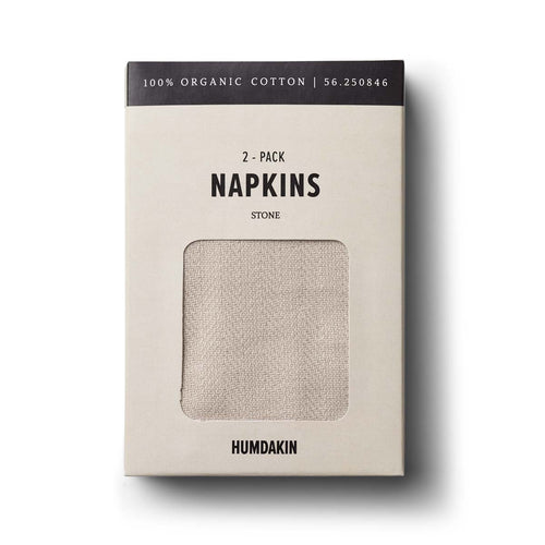 HUMDAKIN Napkin - 2 pack Organic textiles 01 Light Stone