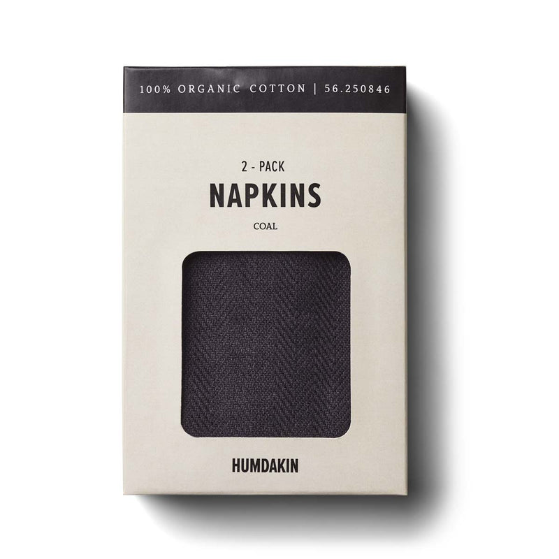 HUMDAKIN Napkin - 2 pack Organic textiles 020 Coal